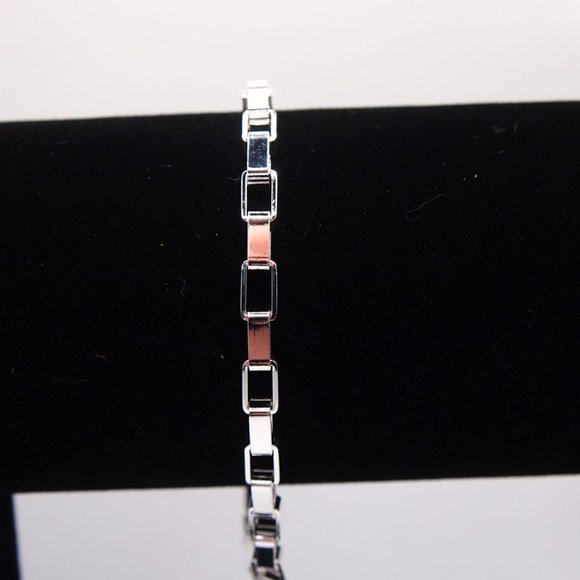 Stunning 4mm Wide Long Box Bracelet Stamped .925 Solid Sterling Silver - Picture 7 of 10